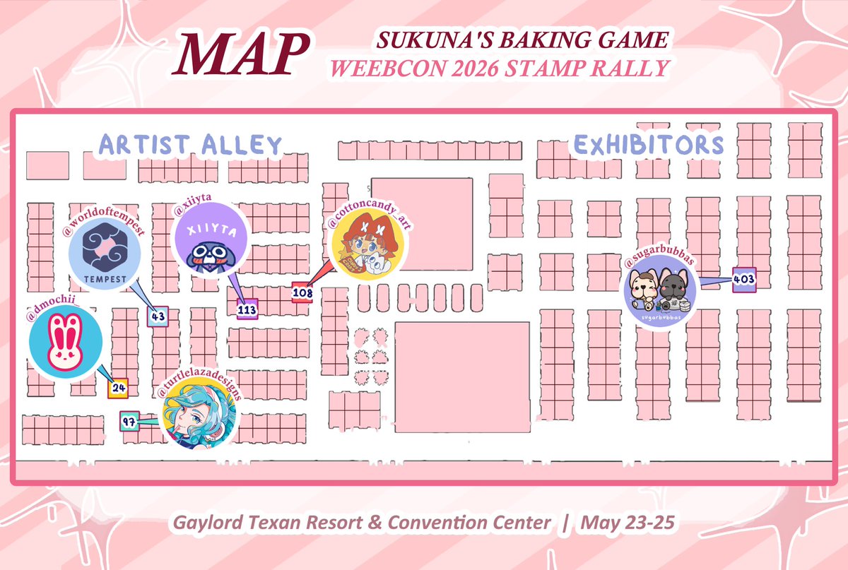 JJK stamp rally for Weebcon 2026🔥🍰
.
🧁 sukuna snagged the culling game participants for his own baking games????