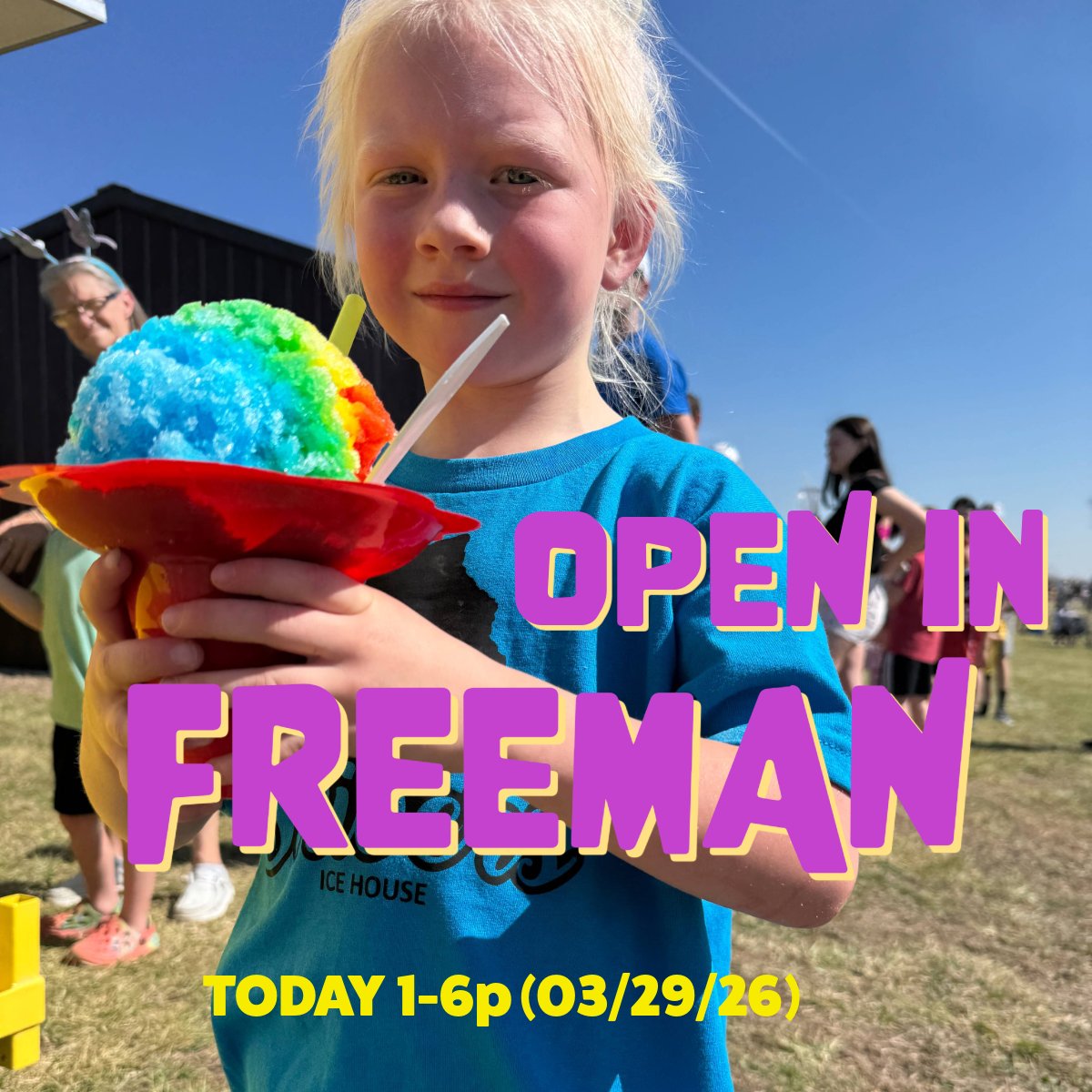 shiversicehouse's tweet photo. Come visit today (Palm Sunday) from 1p - 6p!

BTW - We're running MANGO WHIP today, and if you haven't tried the FLOAT with Mango... you are missing out!

Google Map Link:

https://t.co/LuxrXcSlmx https://t.co/dNipOtczPT
