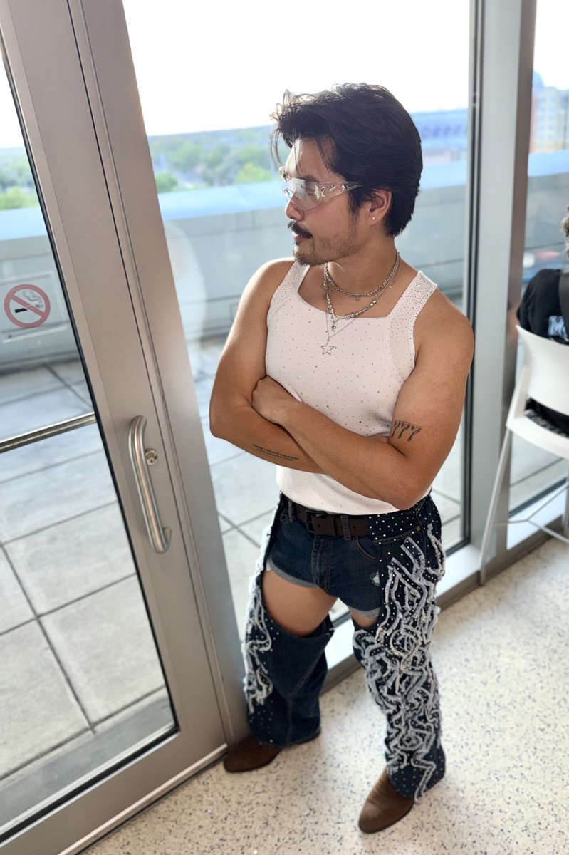 beefcakebard's tweet photo. the chaps stay on btw https://t.co/UPltv3wjx5