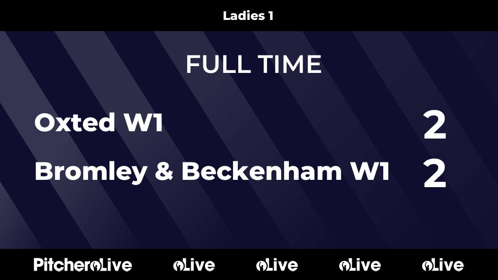 BromBeckHC's tweet photo. FULL TIME: Oxted W1 2 - 2 Bromley &amp; Beckenham W1
#OXTBRO #Pitchero
https://t.co/j6uR2KNCG4 https://t.co/sy36GStny8
