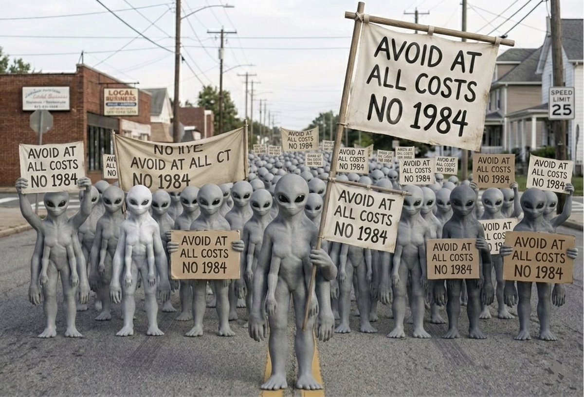 AlienParallels's tweet image. A new one is coming. And it’s only going to be good for a tiny few.
The vast majority will live Orwell’s 1984 on steroids.👽

#wakeup #avoid1984