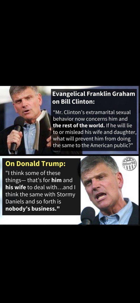 GordonFreddy's tweet photo. @JoJoFromJerz This is all we need to know about Franklin Graham. Freakin’ hypocrite! https://t.co/UgG3FmrudV