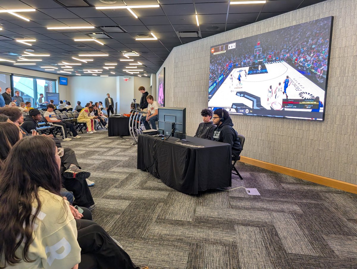 EsportsIndiana's tweet photo. We're having fun here at the IEN x Pacers Esports Night at Gainbridge Fieldhouse!  Thanks to our partners, @Pacers @gravitygamingpc @our_forte https://t.co/j0yNsbJqSw