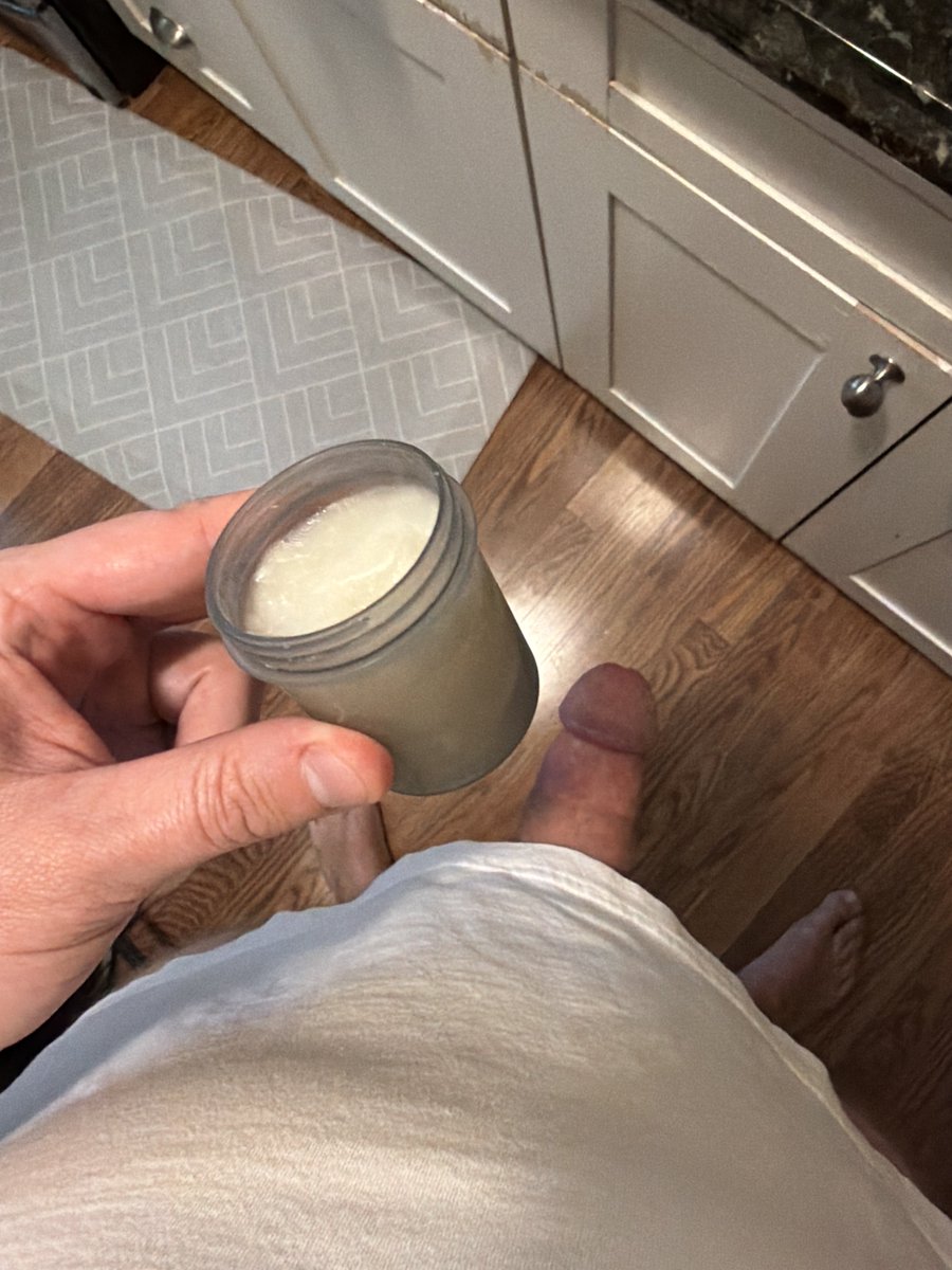 bwiththerye's tweet photo. Filled this jar to the top with cum, anyone wanna fill my ass with it and use it as lube? https://t.co/VdgGAb77Pw