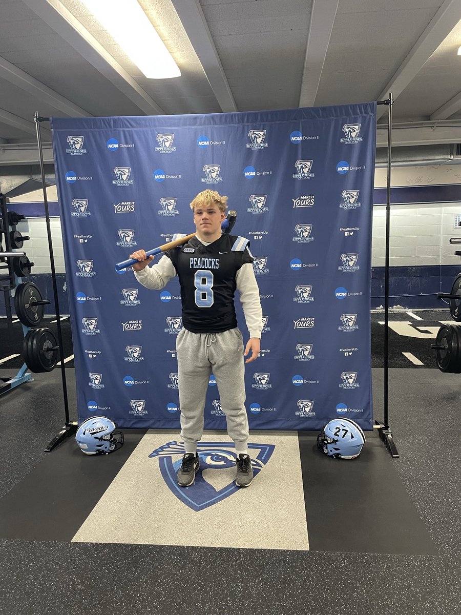 Corban_Burford's tweet photo. Had a good day @Upper_Iowa_FB Junior day. Loved to see the players practice.Thanks @rhettmizer5 for the invite. #SLEDGE https://t.co/C5a9XieW8Q