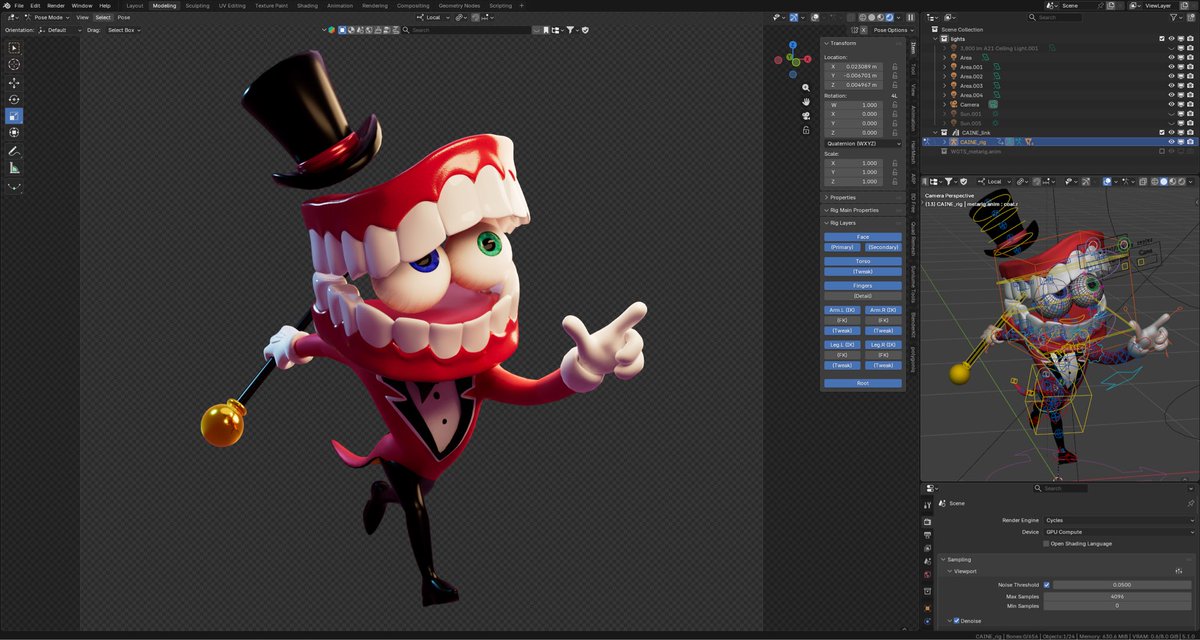 Just a quick TADC Caine doodle 

Rig by <a href="/zayJax_/">zayJax</a>