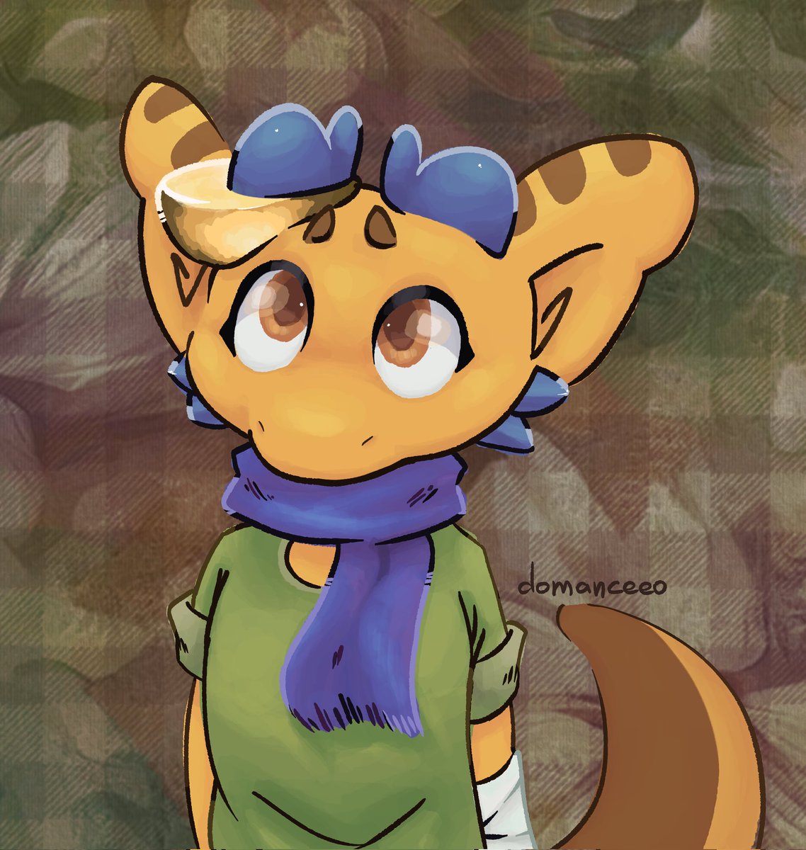 domanceeo's tweet photo. The boy hopes he looks good for the spring!

#furry #furryart #art #kobold https://t.co/mGqyyuk8e2