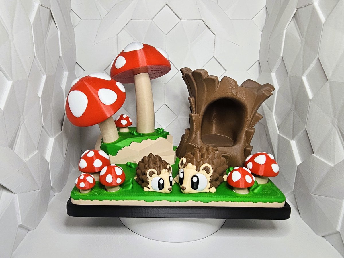 LayeredLuxuries's tweet photo. Say hello to our newest woodland cuties 🦔🍄
This Hedgehog Mushroom Forest Playset is full of cozy charm - perfect for play, display, or gifting!

Get yours today! 🛒 https://t.co/iFMwIwLOhM

#hedgehog #cottagecore #woodland #3dprinting #handmade #etsyshop #cozyvibes #fairygarden https://t.co/OPitzr3sSP