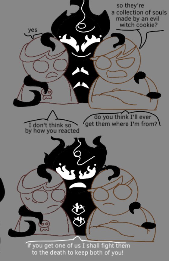 altluck's tweet image. Double trouble (I wanted to make a different comic that cannon ulti and crk gb meet crob gb just because)
Their greed is literally immaculate 
#gingerbrave #crkgingerbrave #crobgingerbrave
#ultimatecookie
#ultibrave