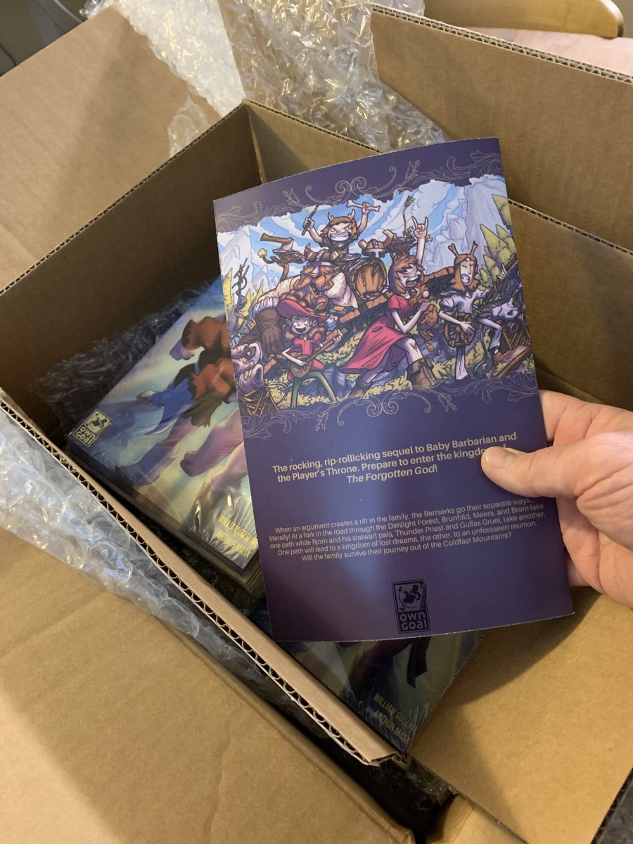 wgosline's tweet photo. Baby Barbarian and the Forgotten God comics are now in hand!  

Will Elon allow my barbarian family to flourish, or are they too woke? 

Only time will tell. 

https://t.co/vN629HB0ON https://t.co/7eM2Ks34CF