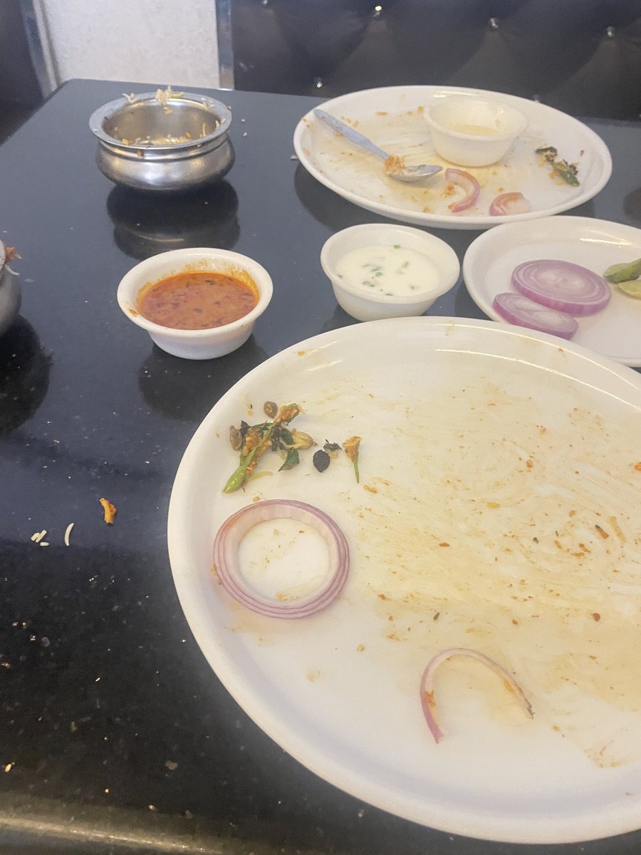 Sai2000Borra's tweet photo. We visited this place today, the worst place i have visited till the date. Charging around 200 rupee per biryani and giving a small bowl which is eaten  by small kid. How @telangana govt providing
permission to this type of restaurants ? https://t.co/77KfDsbySY
