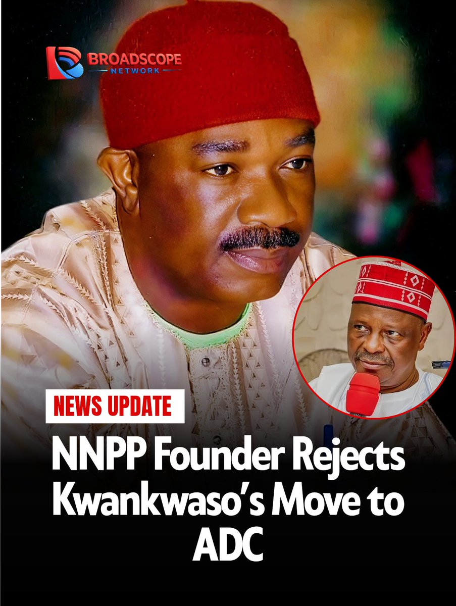 Broadscopenet's tweet photo. NNPP founder Boniface Aniebonam distances the party from Kwankwaso’s planned move to ADC, insists expelled members won’t return as 2027 plans begin. https://t.co/UYoSgk1BHS
