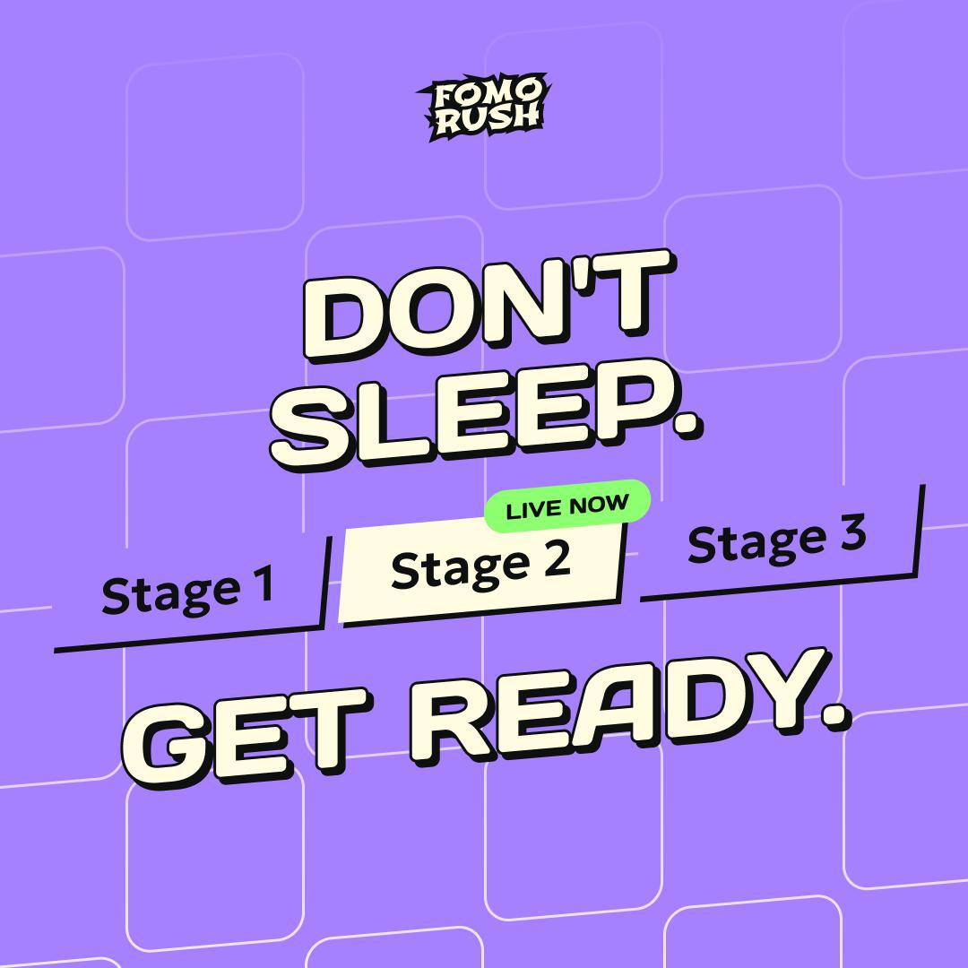FomoRush's tweet photo. Stage 2 is live
~13 hours left.

Register your keys — or miss your share. https://t.co/JhoGkjY3Li