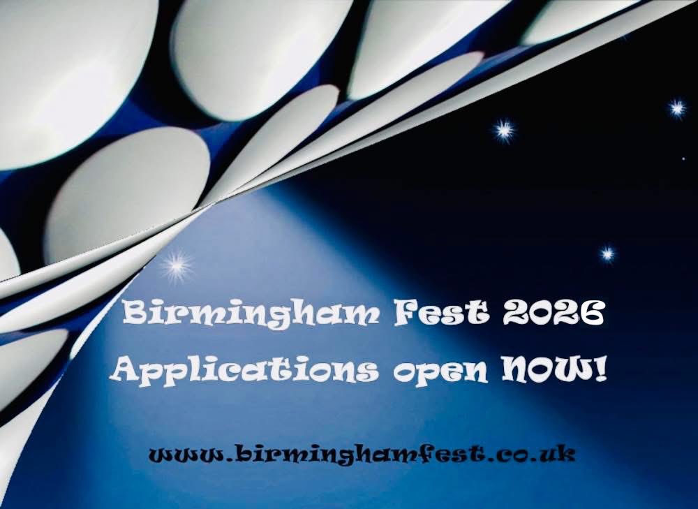bhamfest's tweet photo. LAST CHANCE SALOON!
Applications for Birmingham Fest 2026 close THIS TUESDAY 31st March. All areas of the performing arts welcome. Details on the website https://t.co/FcaQDFnEjn
The festival will take place from 17 July - 2 Aug. Please share #Birmingham #Theatre #Fringe #BrumHour https://t.co/Cr9fzkyrJP