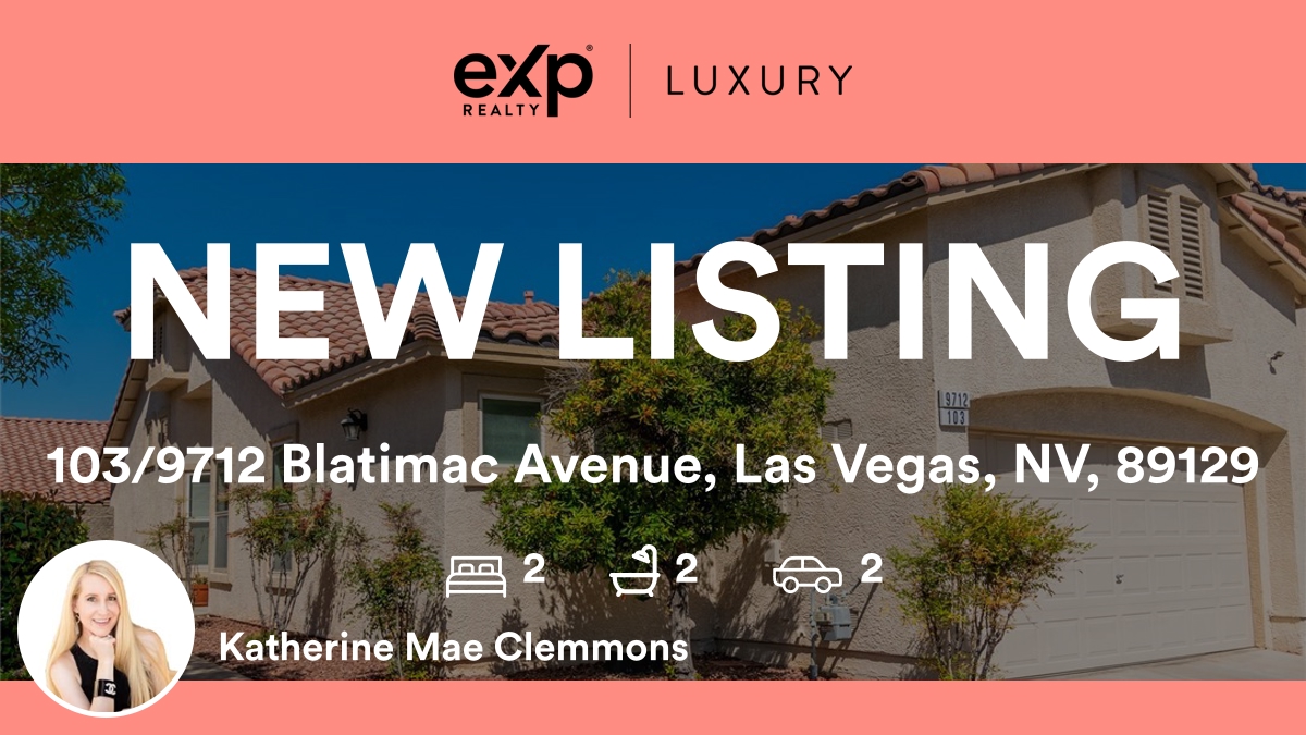 ClemmonsRealtor's tweet photo. 🛌 2 🛀 2 🚘 2
📍 103/9712 Blatimac Avenue, Las Vegas, NV, 89129

My latest listing on RateMyAgent.
S. 63679
https://t.co/4CpUXVvFTG

...
#ratemyagent #realestate https://t.co/Atuadt5a3y