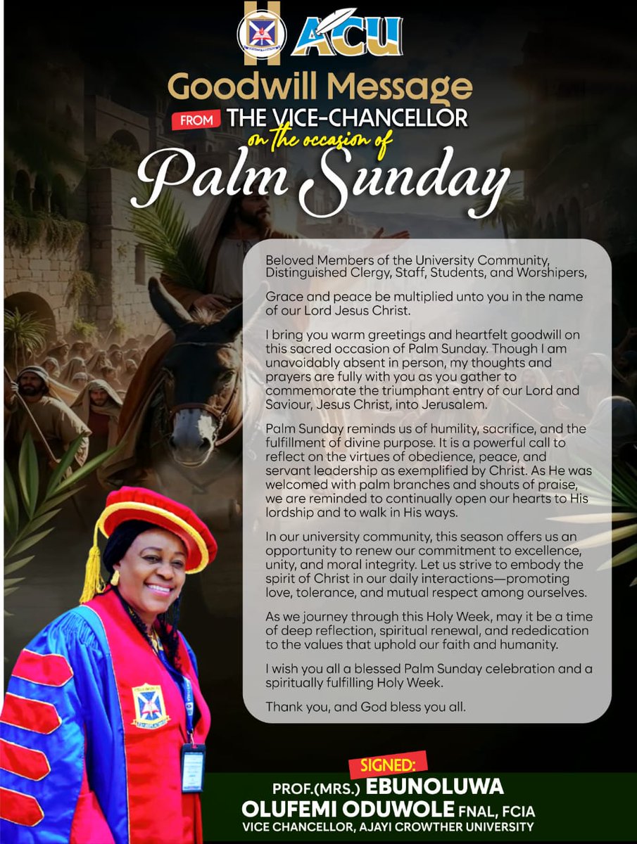 Ajayi Crowther University, Oyo tweet media