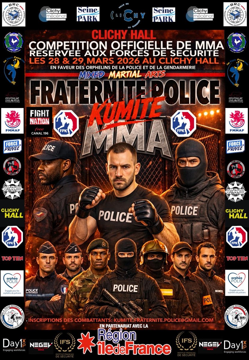 RMuzeau's tweet photo. Remise de prix au Clichy Hall 🏆
Un événement engagé en faveur des orphelins de la police et de la gendarmerie.
Fiers du partenariat @villeclichy &amp; @SPL_SeinePark
Ravi d'être aux côtés de mes adjoints @patricepinard &amp; @VeroniqueLortat
#Clichy #FraternitéPolice #Sécurité #MMA https://t.co/1zYx5hKzwJ