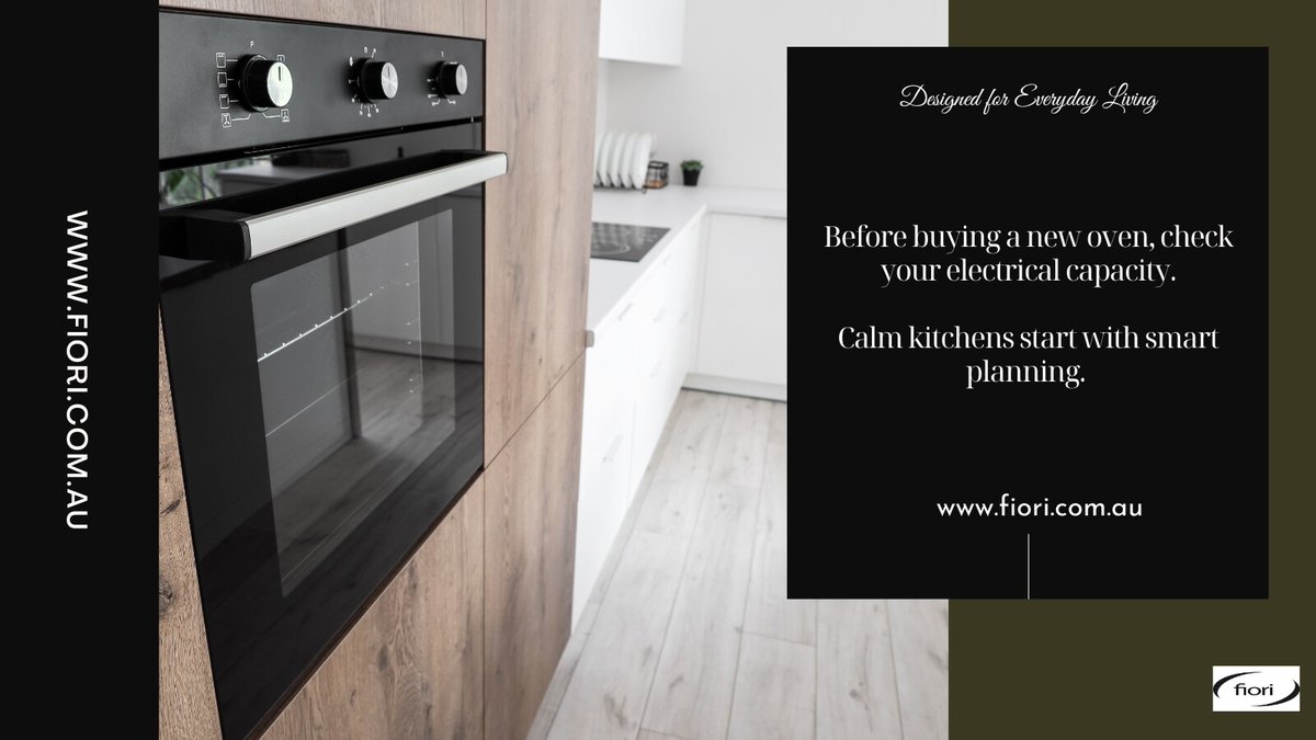 Fiori_aus's tweet image. Most oven upgrades fail for one reason:
the kitchen wiring wasn’t designed for modern appliances.

Before buying a new oven, check your electrical capacity.
Calm kitchens start with smart planning.

#KitchenUpgrade #HomeTips #FioriLiving