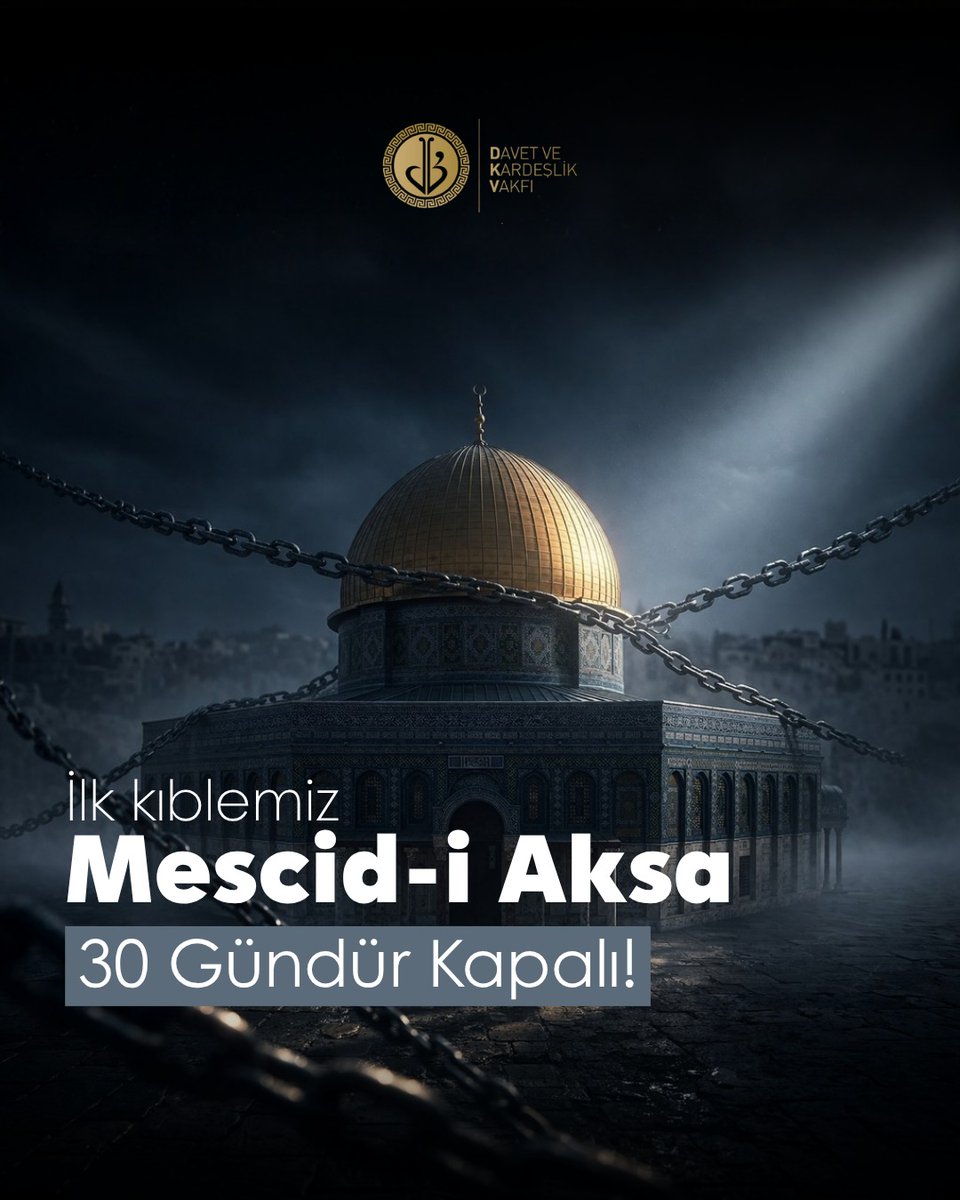 Veli_ciya's tweet photo. İlk kıblemiz Mescid-i Aksa 30 gündür kapalı!
#AksamızAçılmalı https://t.co/SZydsTqS5v
