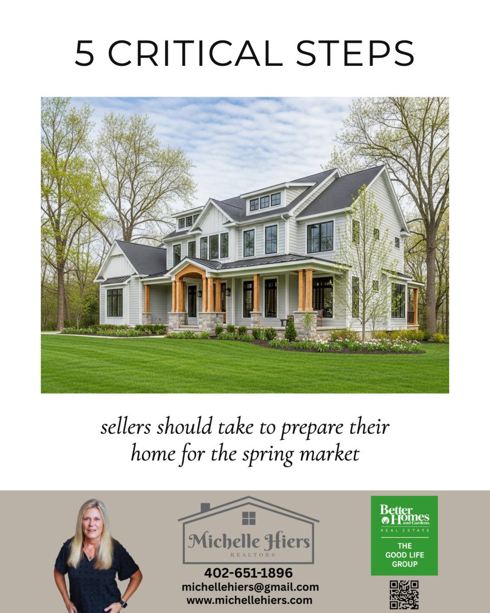 MichelleHiers's tweet photo. 🌸 Ready to make the most of this spring’s market? Follow these 5 steps!

1️⃣ Get a competitive market analysis
2️⃣ Declutter and depersonalize
3️⃣ Clean thoroughly and make repairs
4️⃣Boost curb appeal
5️⃣ Secure the best real estate agent in your area to maximize your profit https://t.co/5PZbgdQctj