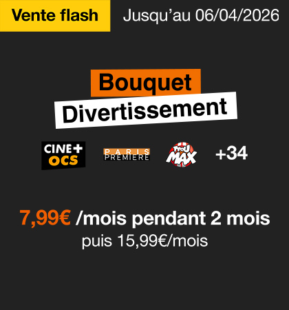 OrangeTV_fr's tweet image. [#VenteFlash] C’est le moment de booster vos soirées ! Profitez du Bouquet Divertissement pour seulement 7,99 €/mois pendant 2 mois. Cinéma, séries, jeunesse... il y en a pour tout le monde
On en profite 👉 oran.ge/4t0IYmt