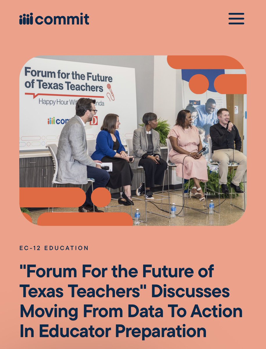 CREWatDISD's tweet photo. This week at Dallas College’s West Dallas Center, @Commit2Dallas released a new report on strengthening Texas classrooms.

Proud that our own Cameron Adams, current TA and future teacher, was selected as a panelist! 👏 @Region1DISD @RubyGarzaDISD @LauraRubioGarza https://t.co/eIWHZhEeGE