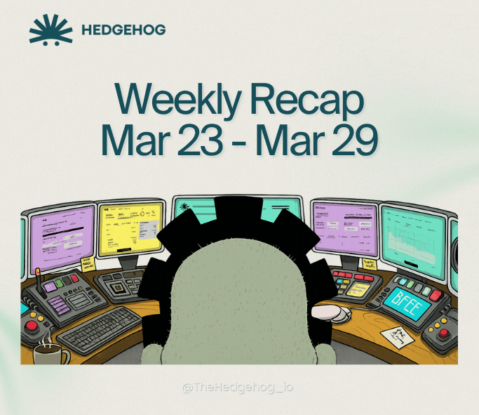 TheHedgehog_io's tweet photo. GN Hedgehogs, the weekly recap is here! 🦔

> Soft Staking with @BinanceWallet went LIVE with exclusive 2x multiplier
> We broke down the early-mover advantage in on-chain prediction markets
> Shared the coverage of metrics Hedgehog will offer
> Got featured in the prediction markets landscape

Let's recap 🧵