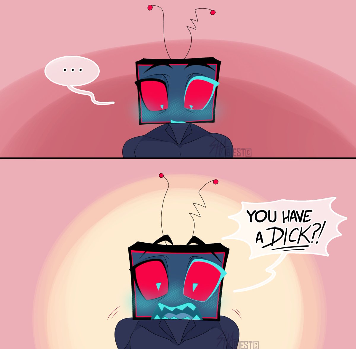 Bumbiest's tweet photo. [1/2]

Guess what!! IT'S SLUTTY SUNDAY!

Can y'all tell I'm slightly obsessed with them? Also, a little surprise for Vox and possibly you guys, lol

#staticapple #Hazbinhotel #Hazbinhotelnsfw https://t.co/Zd24fcAz00