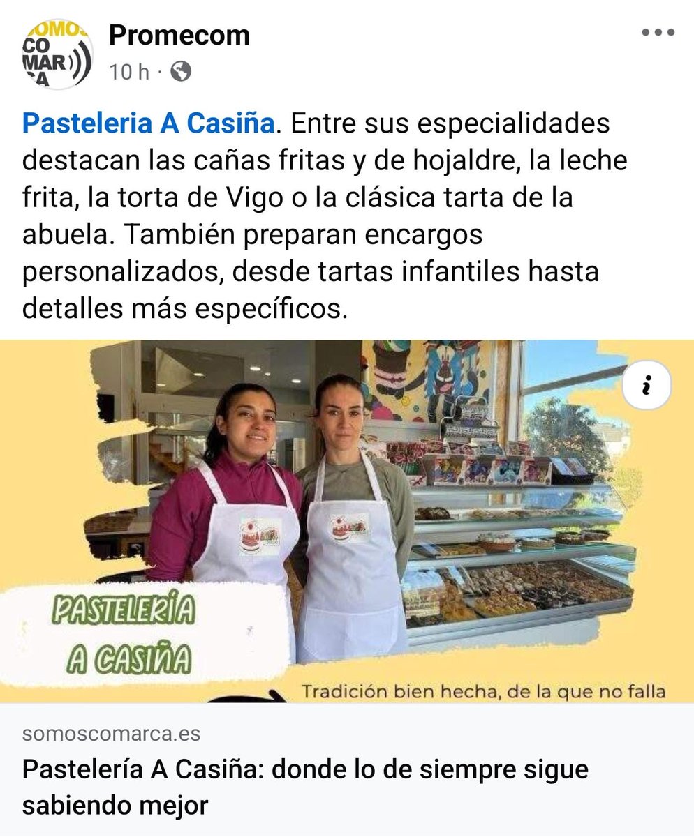 CCAobarco's tweet photo. 📣📣O SÁBADO FOI SÁBADO DE ENTREVISTA📣📣

O sábado foi sábado de entrevista e @somos_comarca visitou a @pasteleriaacasiña

@concello_barcodevaldeorras 
@xuntagalicia 
@comerciogalego 
@gabrielosmo
#xuntadegalicia https://t.co/hDr6yOBCmI