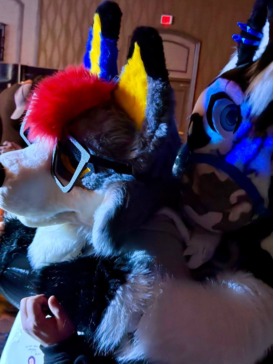 Rivertheotter's tweet photo. @CaffeineFoxes and me enjoying the rave together at tff! https://t.co/5WRd5W98KK