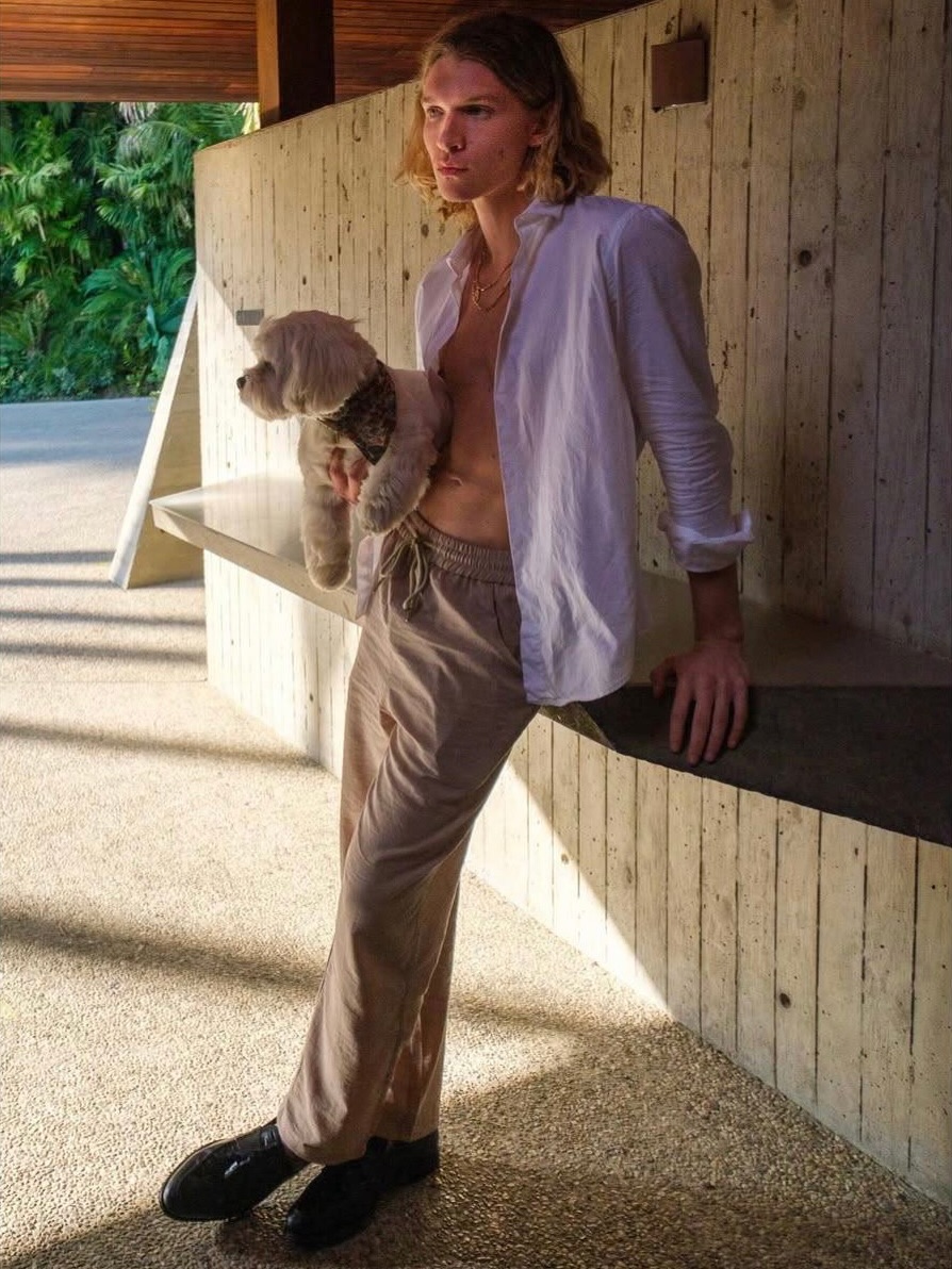 connorstupdates's tweet photo. Some behind the scenes photos of Connor Storrie for luxury brand 'Lancel Paris’ in 2021. https://t.co/rursydUAg3