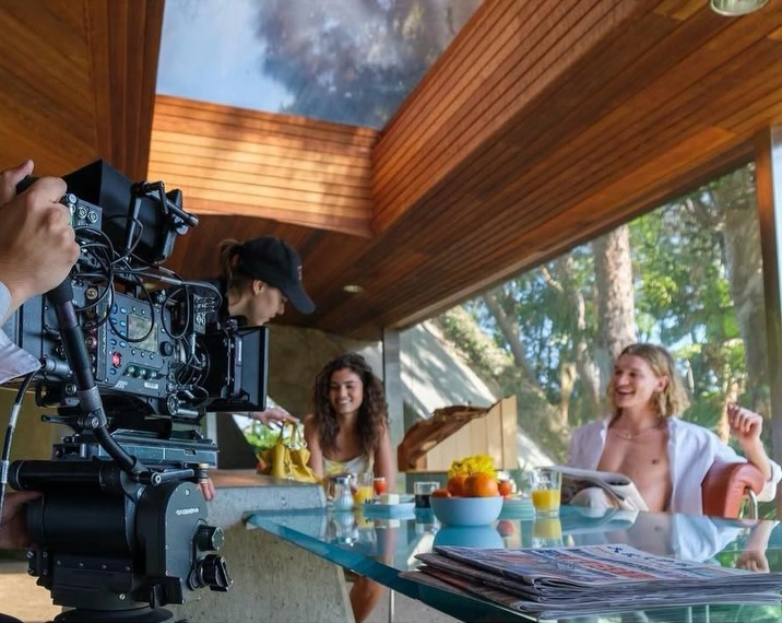 Some behind the scenes photos of Connor Storrie for luxury brand 'Lancel Paris’ in 2021.