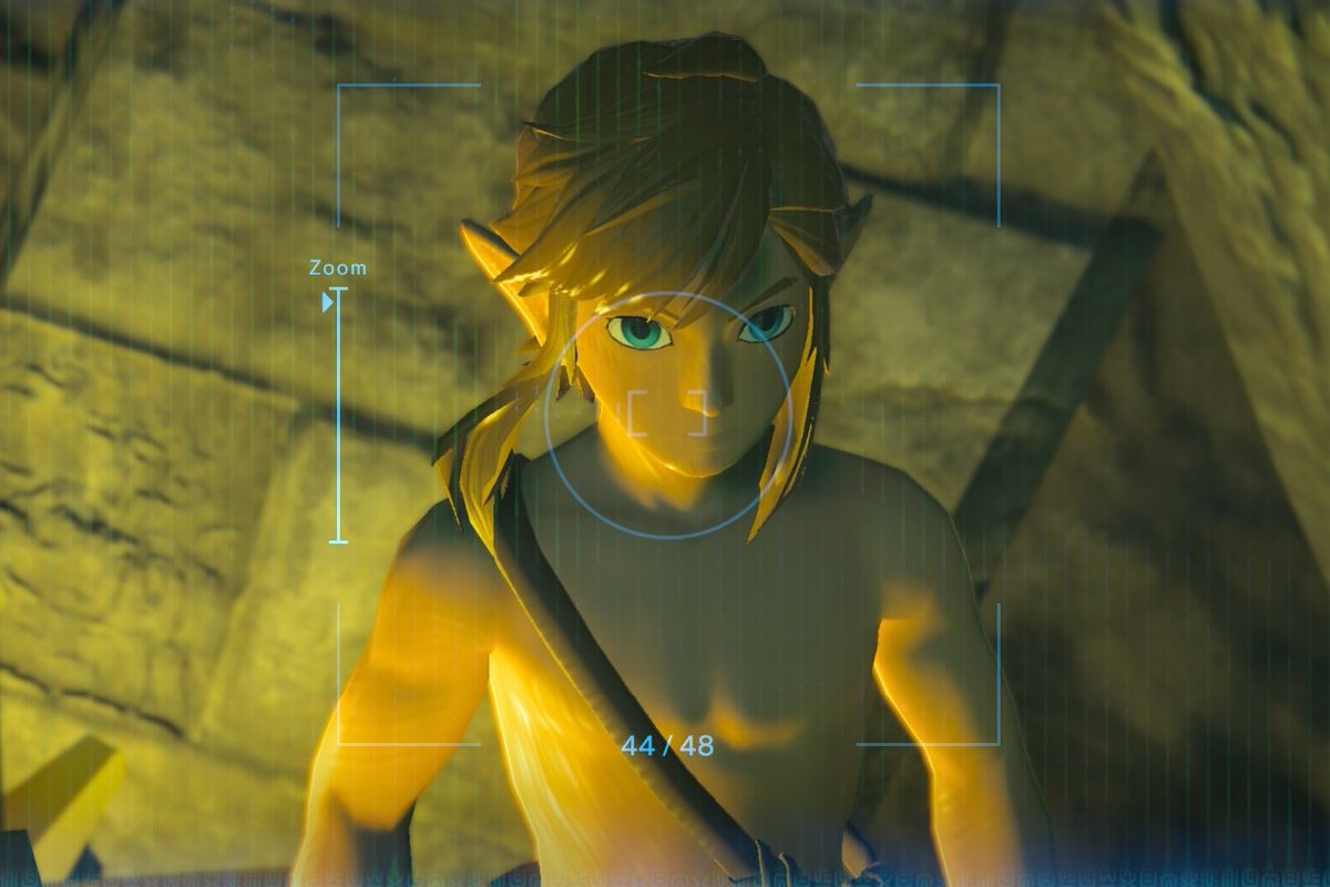 zaeluneth's tweet image. There’s a spot on Hylia Bridge where the cel shading breaks.

With the right lighting, you can suddenly see Link’s anatomy and muscle definition, even faint scars (or at least what look like scars), especially in close ups.

#botw