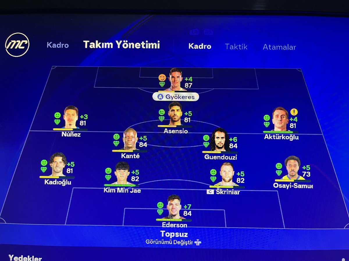 Oguzzhvn's tweet photo. @fenermarkajorg Hocam şöyle bi kadro kursak neler olur hadi tartışalım https://t.co/f6L0pYHaij