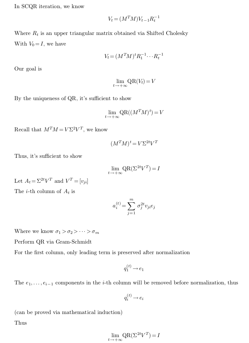 YouJiacheng's tweet photo. Inspired by @Jianlin_S , I found a better proof for the convergence (to SVD) of the iteration in this blog.
It turns out that ALL intermediate iterations are just preconditioners for the final QR. https://t.co/3Fndza87jG