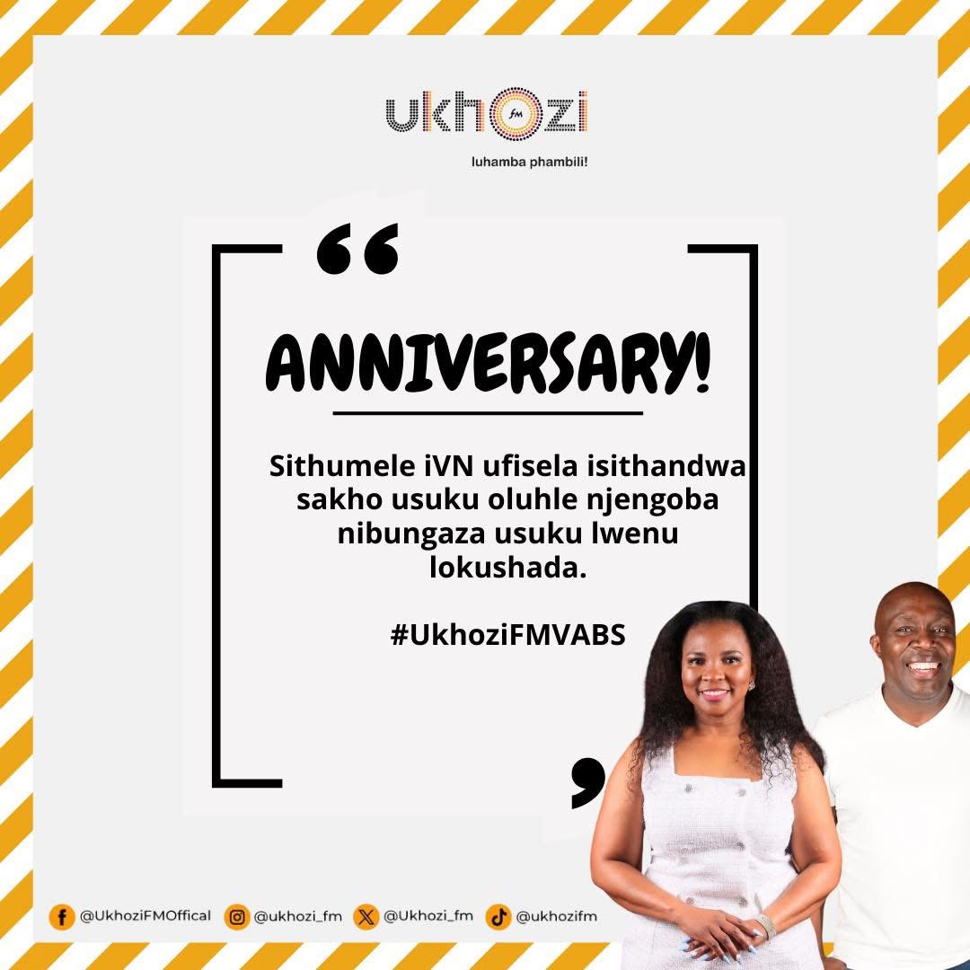ukhozi_fm's tweet photo. ANNIVERSARY💍

Sithumele iVN-079 163 9874 ufisela isithandwa sakho usuku oluhle njengoba nibungaza usuku lwenu lokushada.

#UkhoziFMVABS #VABS #UkhoziFM https://t.co/EAdfBIZ32l
