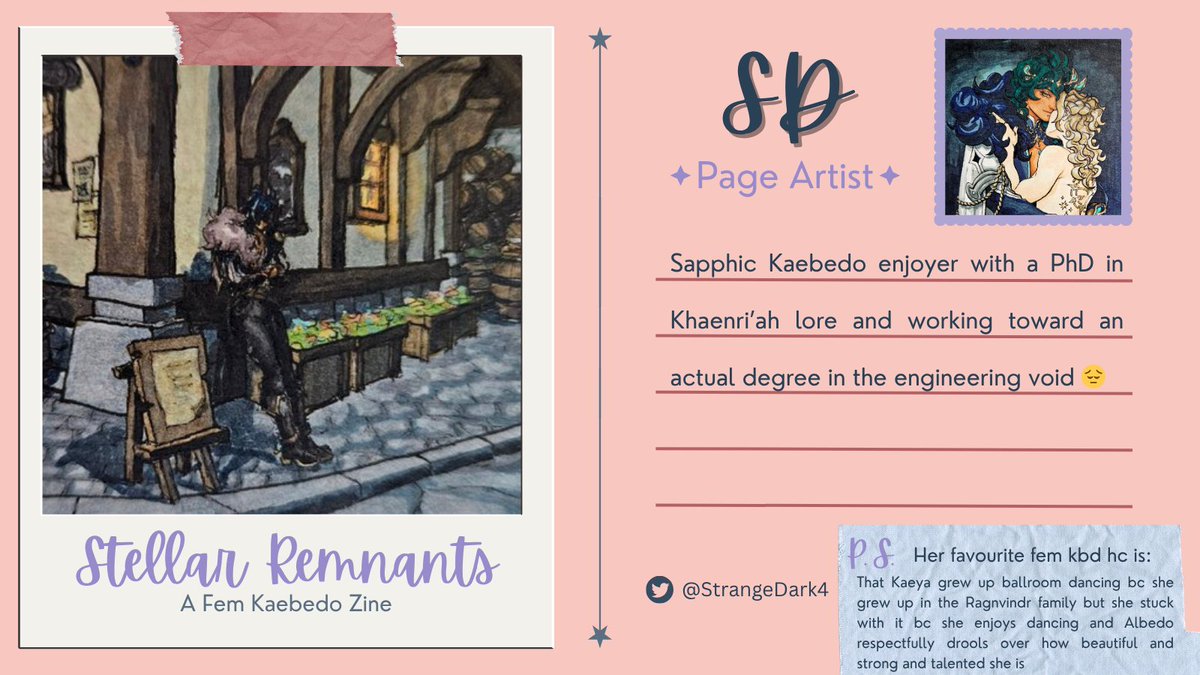 Stellar Remnants: a fem!Kaebedo Zine tweet media