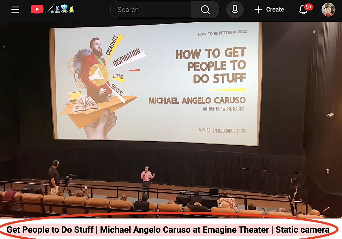 MichaelACaruso's tweet photo. I finally made it to the silver screen, which is what happens when you're invited to speak in a movie theater and bring a background slide, ha.
#MovieScreenAsPresentation #PresentLikeAPro https://t.co/Ncm7DBB9lM