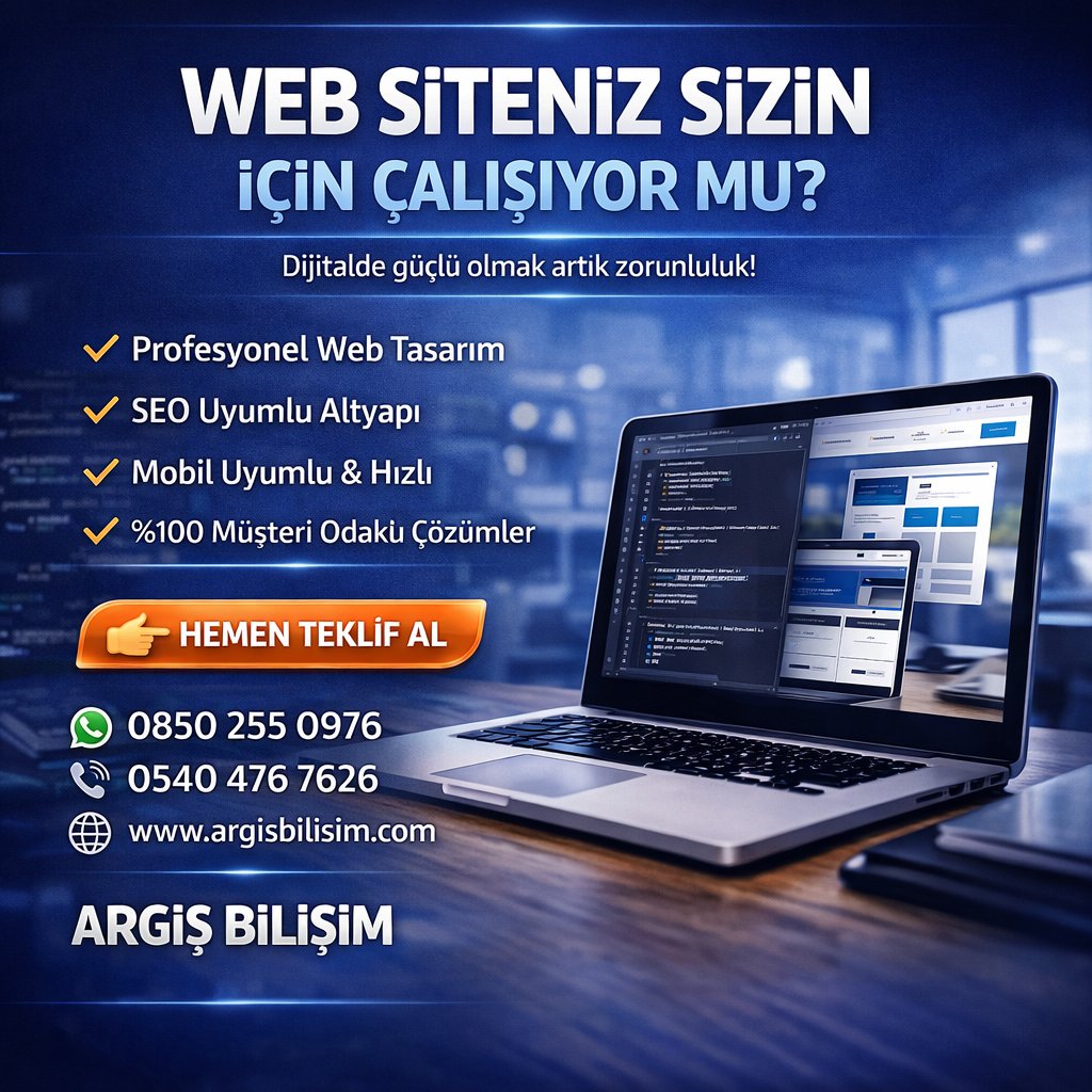 ArgisBilisim's tweet photo. İşletmenizin dijitalde güçlü bir yüzü var mı?

Artık müşteriler sizi sokakta değil, Google’da arıyor.
Eğer profesyonel bir web siteniz yoksa, büyük bir fırsatı kaçırıyorsunuz.

#webtasarım #seo #kurumsalweb #argisbilişim #dijitalpazarlama #websitesi #eskişehir #yazılım https://t.co/o4fhPxdpY0