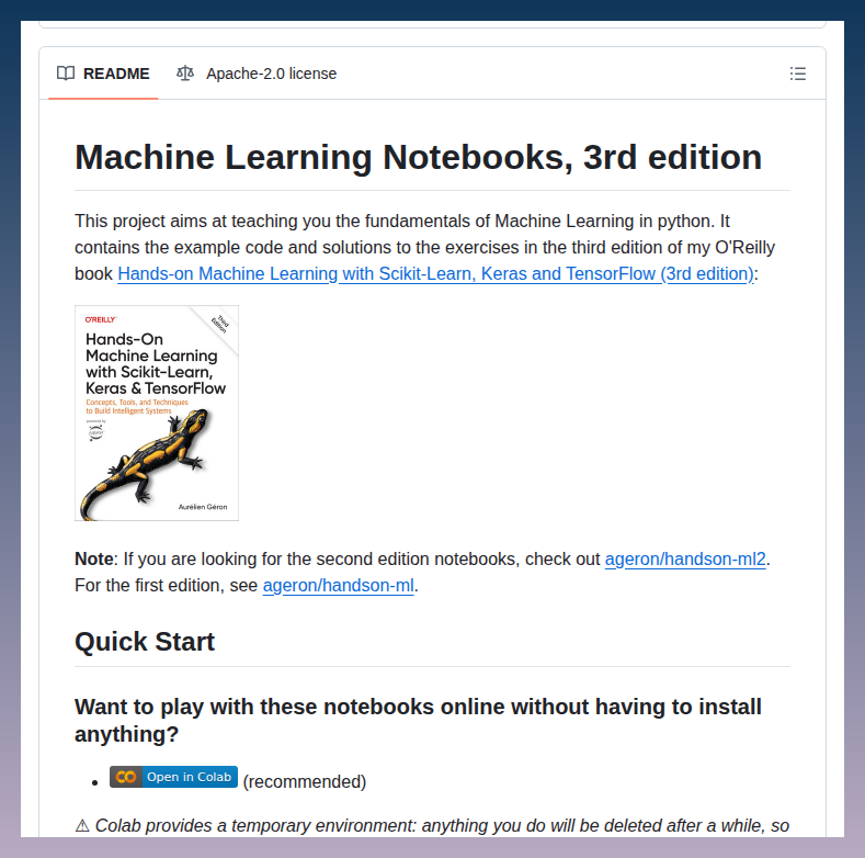 Tom Doerr Python notebooks with ML solutions https://t.co/lyN4t0p8Or