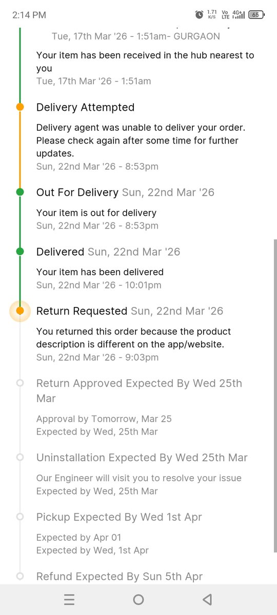 rsg_0623's tweet photo. @flipkartsupport @Flipkart @flipkar
Delivery attempted on 22 march , when delivery agent got wrong location by your lame app, band he asked 500/- additional to drop the shipment, we denied , then he rescheduled but later he came around 10 PM, and started crating pressure to free him ASAP https://t.co/tPIqE22IEW