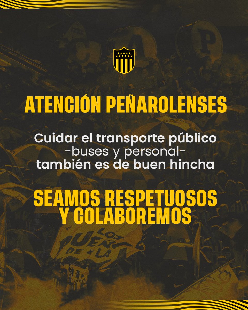 Alentá con pasión, no con violencia.

Romper una unidad de transporte o agredir a su personal puede generar la entrada a la lista de impedidos.

Seamos respetuosos.