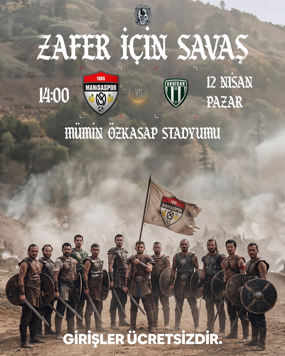 Tarzanoldschool's tweet photo. Geçmişin o muazzam zaferlerini, tribünleri yıkan o besteleri hatırla... Şimdi o sancağı yeniden göğe çekme zamanı. Pazar günü saat 14:00'te Mümin Özkasap Stadyumu’nda sadece futbol oynanmayacak; bir şehrin geri dönüş destanı yazılacak.
Mazeretleri evde bırak, isyanı tribüne taşı! https://t.co/4YEa7Hw7ma