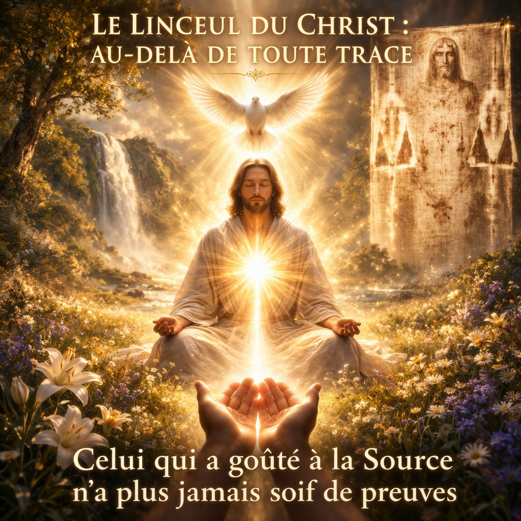 ✝️ AU-DELÀ DE TURIN : LA PRÉSENCE, NON LA RELIQUE 🔥

🙏 Frère, tu crois tant au suaire !
Je lis tes certitudes comme on regarde quelqu’un serrer une poignée de sable, persuadé qu’en la pressant davantage il retiendra la vérité.
Mais la vérité du Divin ne se laisse pas enfermer.