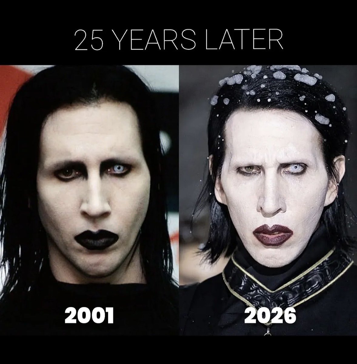 Photomusicrock's tweet photo. Marilyn Manson never aged! https://t.co/eLHZLmxN0U