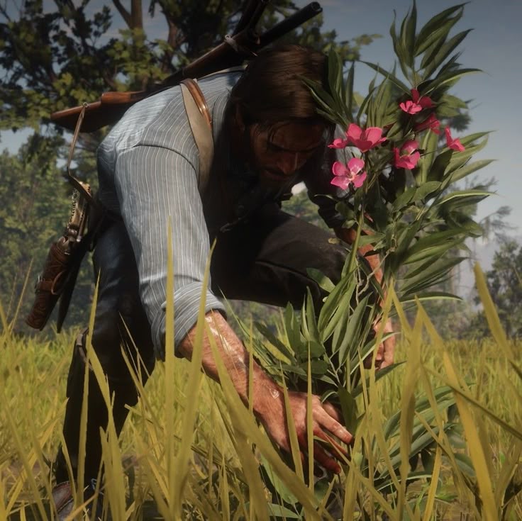 charlessmithsgf's tweet photo. arthur morgan picking flowers ♡.ᐟ https://t.co/CNDqc276OD