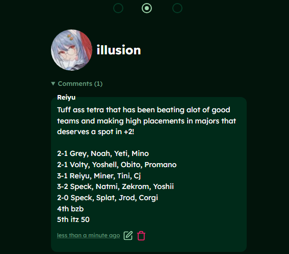 I suggested illlusion to +2! he is super fucking good at tetra and is the best ive ever seen personally so please consider upvoting him! he deserves it