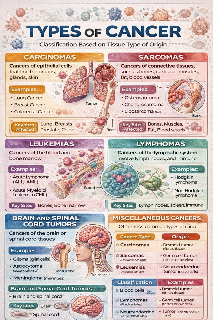 no1_doctor's tweet image. Types of Cancer Explained/ Classification, Example &amp;amp; key differences / Diseases
 
#CancerClassification
#MedicalInfographic
#NursingNotes
#BScNursing
#PathologyNotes