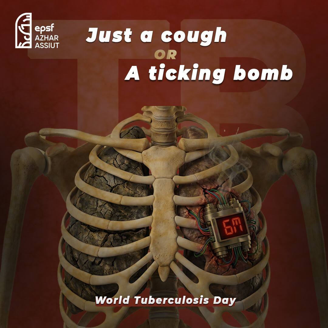 EPSF_Azhar_a's tweet photo. لو الكحة طولت، فأكيد دا مش دور برد!🚨

كحة أكتر من 2–3 أسابيع ممكن تكون Tuberculosis (TB).
بينتقل عن طريق الهواء وممكن يبقى كامن بدون أعراض أو نشط ومُعدي.⚠️
اكشف بدري وكمل علاجك للآخر.💊
#together_for_health
#World_Health_Days
#EPSF_Azhar_Assiut https://t.co/jzPlCDcSzh