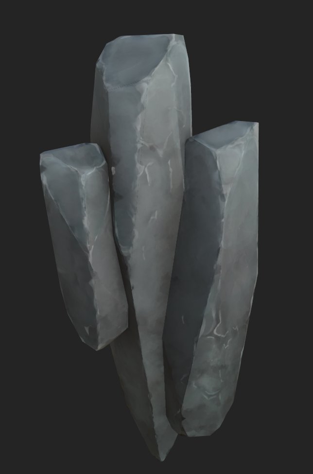 uNbearably__'s tweet image. before + after 
fun small practice
(i boolean'd cubes to make a lazy rock and put it in substance painter)
did it in a #robloxdev vc but can work in any engine like #unrealengine and etc